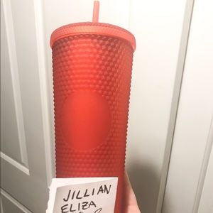 BNWT 🍎 Matte Red Studded Starbucks Tumbler ✨